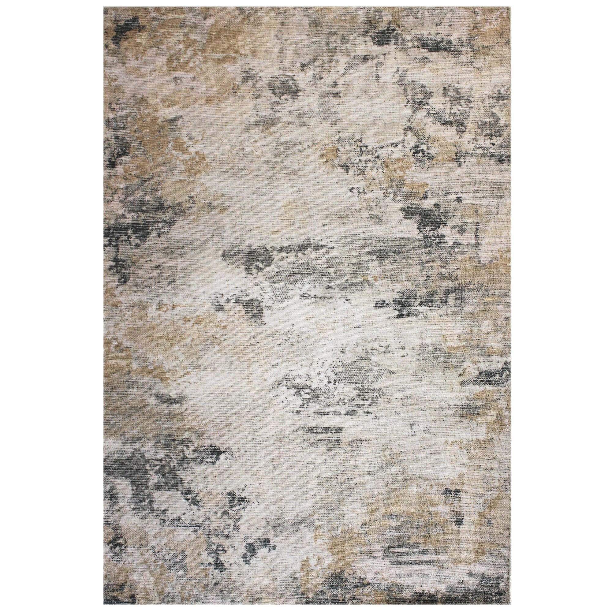 TEPPICH Waschbar HURST, abstrakt, Gelb-Natur, 190 x 290 cm - Beige, Textil (190/290cm) - KADIMA DESIGN