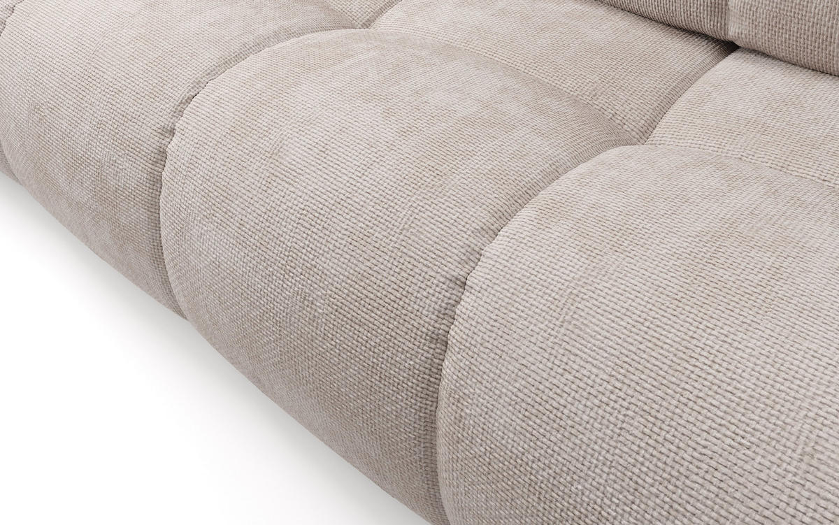 BETTSOFA DUCA Beige Jersey- Stoff mit Schlaffunktion - Beige, Holz (259/90/99cm) - MASSENO