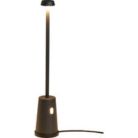 LED-TISCHLAMPE - dimmbar mit Touchsensor und Ladestation für warmweißes Licht, ideal für Innen und Außen, 1er-Set - Weiß, Kunststoff (5.5/5.5/32.2cm) - Northpoint