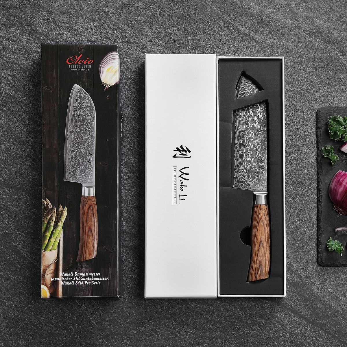 SANTOKUMESSER 17 cm - Braun, Holz/Metall (32cm) - Wakoli