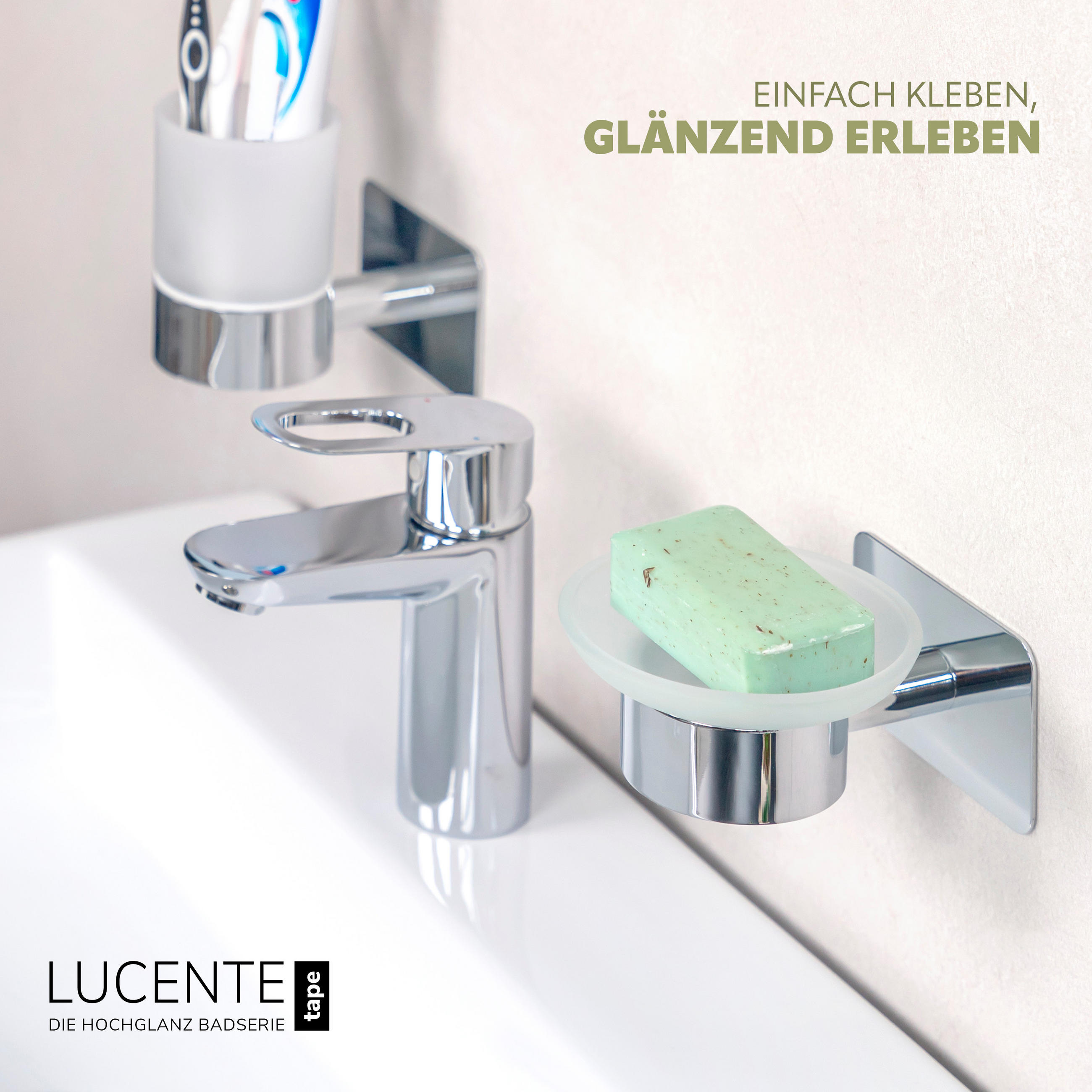 SEIFENSCHALE LUCENTE TAPE, Edelstahl - Chromfarben, Metall (11/6.5/13cm) - bremermann