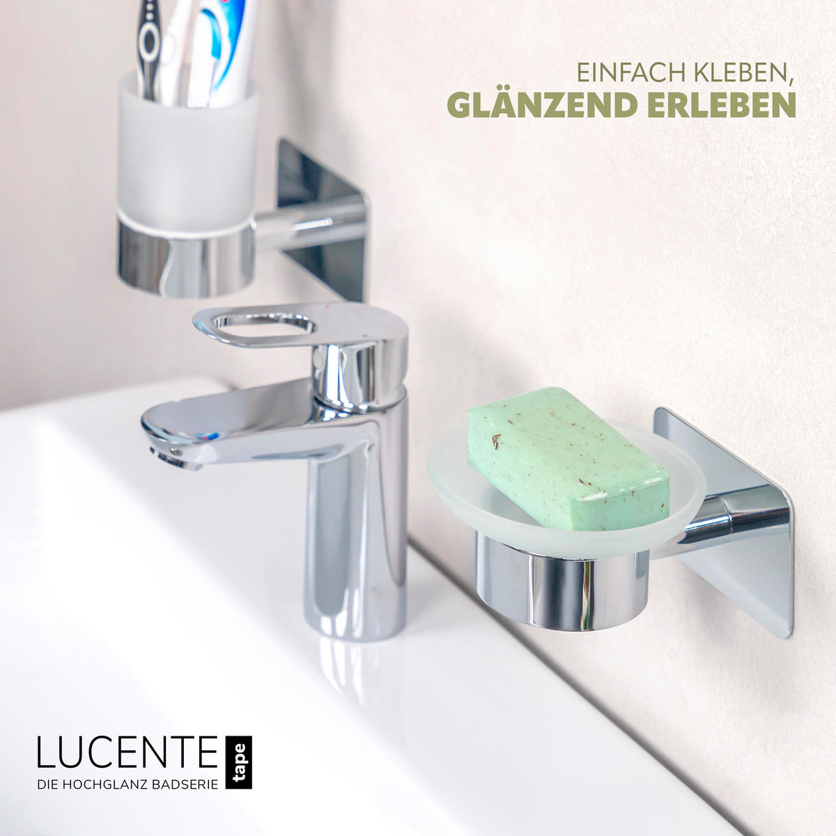 SEIFENSCHALE LUCENTE TAPE, Edelstahl - Chromfarben, Metall (11/6.5/13cm) - bremermann