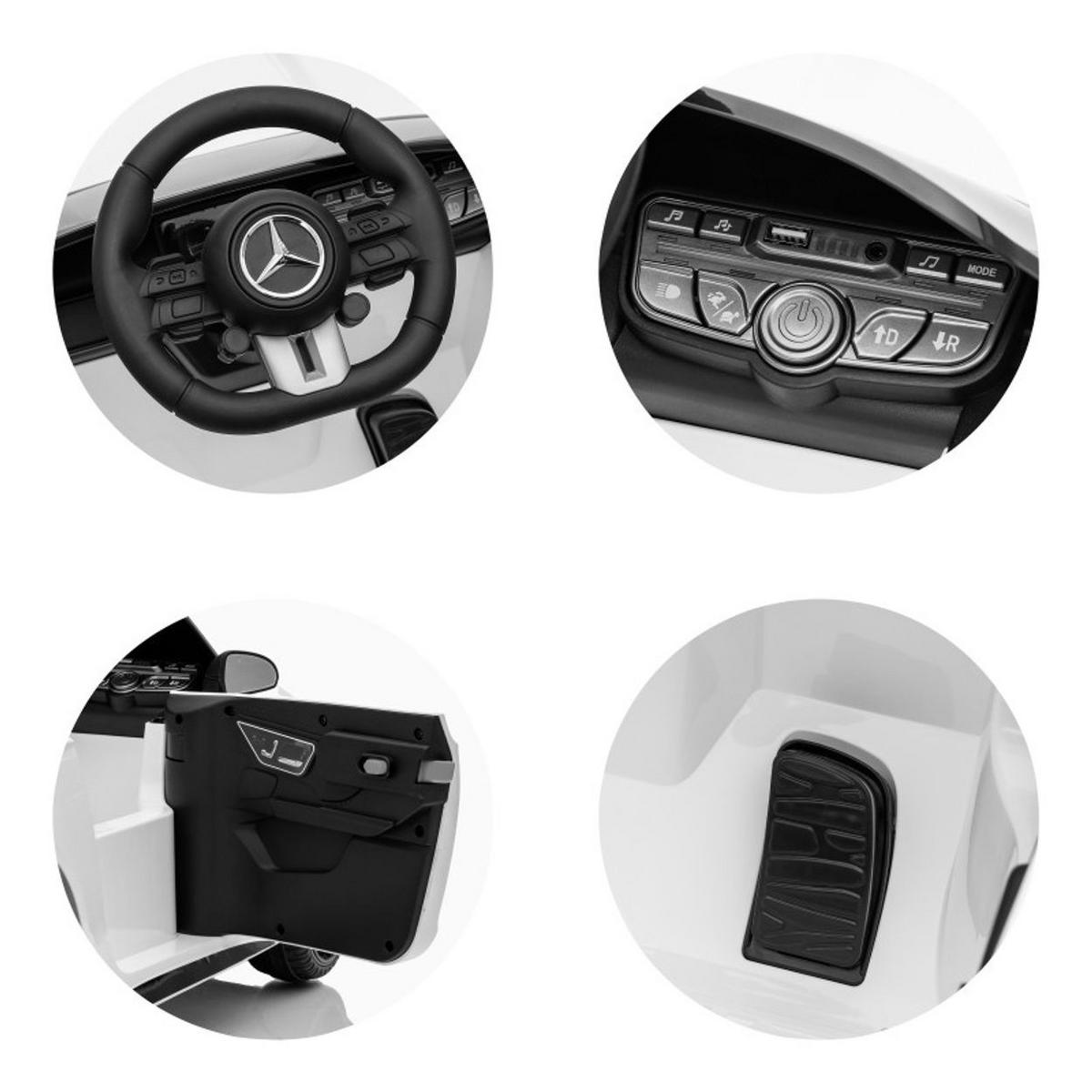 ELEKTROAUTO Mercedes AMG CLE53 schwarz Fernbedienung Stoßdämpfer LED - Schwarz, Kunststoff (99/55/43cm) - Chipolino