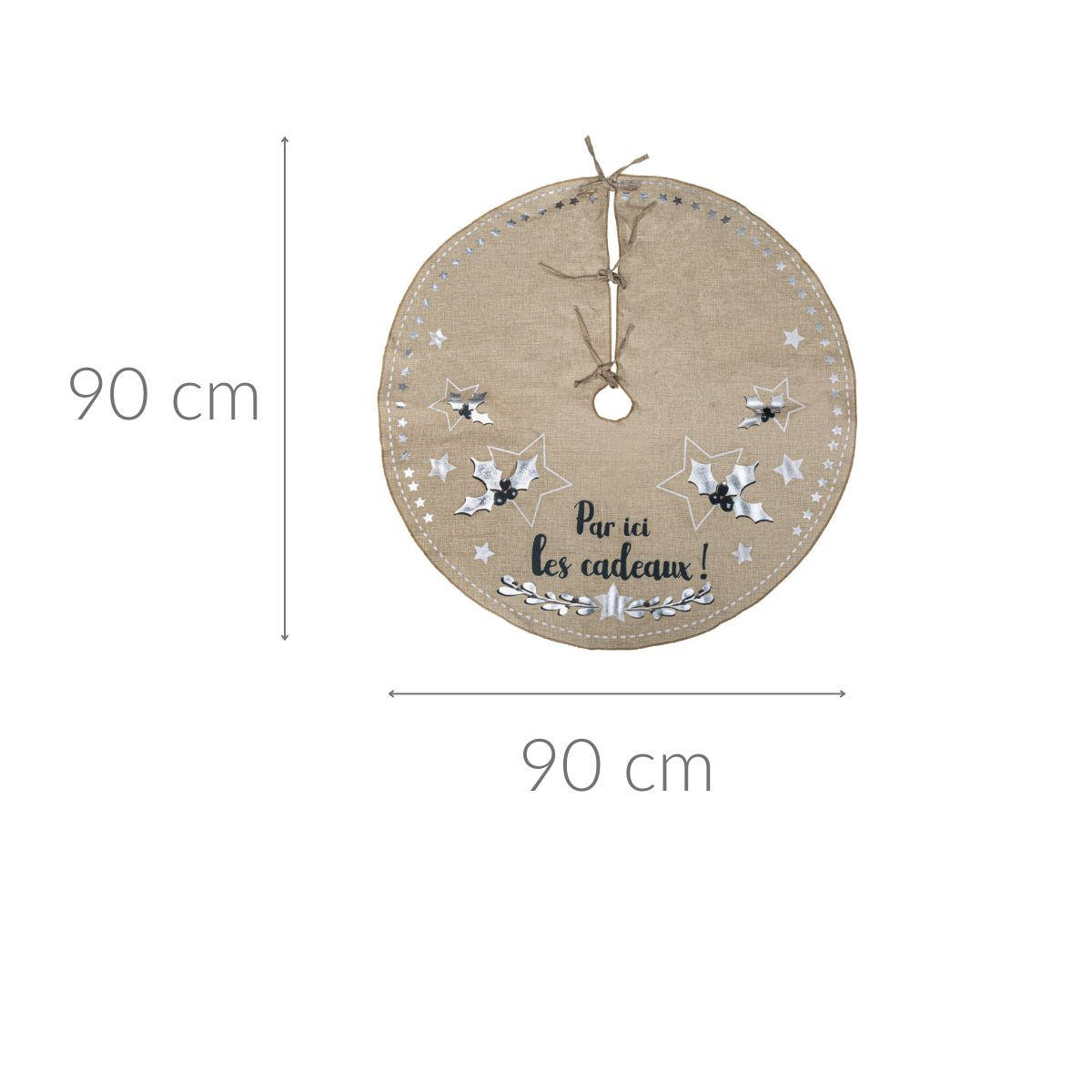 WEIHNACHTSBAUMROCK Jute - Braun, Naturmaterialien (90/90/90cm) - Atmosphera Createur d´interieur