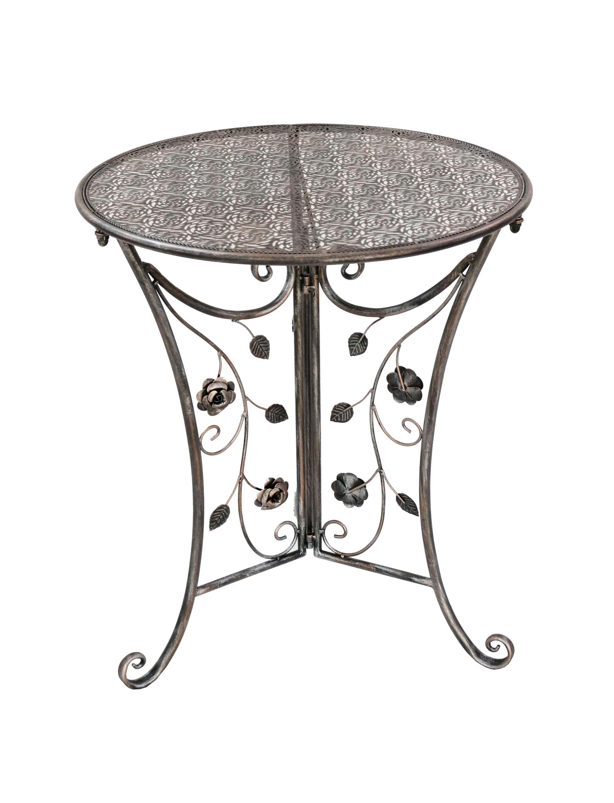 GARTENTISCH Terje Terrassentisch - Bronzefarben, Metall (60/60/71cm) - DELUKE