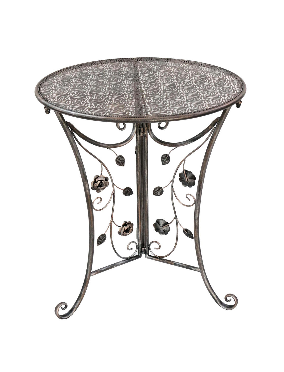 GARTENTISCH Terje Terrassentisch - Bronzefarben, Metall (60/60/71cm) - DELUKE