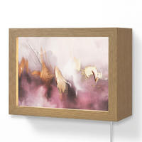 NÁSTĚNNÁ LAMPA Fialová - abstraktní - barva - zlatá 20x15 cm - světle fialová, kompozitní dřevo (20/15/8cm) - OnlyWow