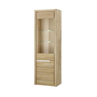 STANDVITRINE Massivholz Ianka 63x198x41 Vitrine Wildeiche Bianco geölt - Naturfarben, Holz (41/198/63cm) - 58aufmkessel