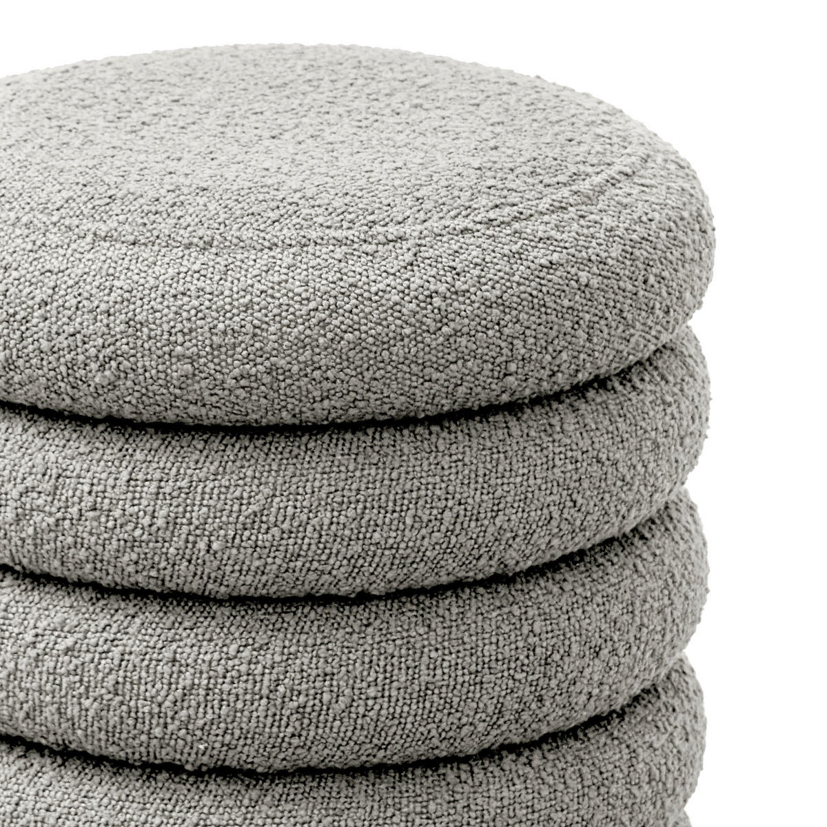 HOCKER BLOSSOM XS mit Stauraum Hellgrau - Hellgrau, Textil (40/43/40cm) - SVITA