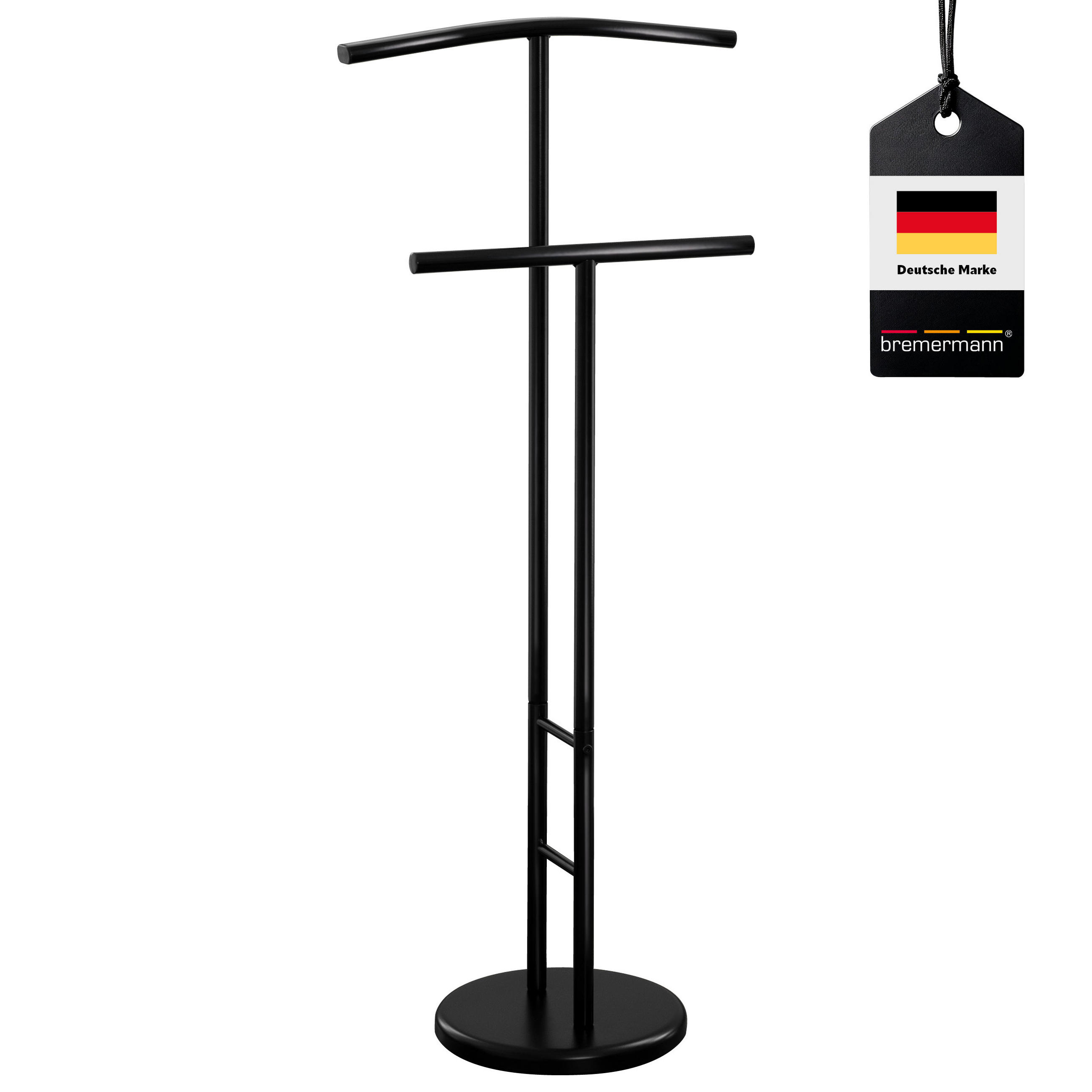 KLEIDERBUTLER, schwarz, Metall - Schwarz, Metall (28.5/114.5/46cm) - bremermann