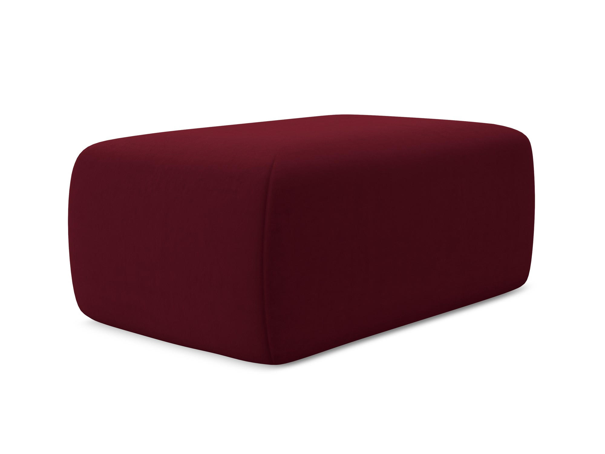 POUF Samt Stoff Rot - Bordeaux/Rot, Kunststoff/Textil (102/40/62cm) - Makamii