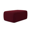 POUF Samt Stoff Rot - Bordeaux/Rot, Kunststoff/Textil (102/40/62cm) - Makamii