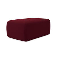 POUF Samt Stoff Rot - Bordeaux/Rot, Kunststoff/Textil (102/40/62cm) - Makamii