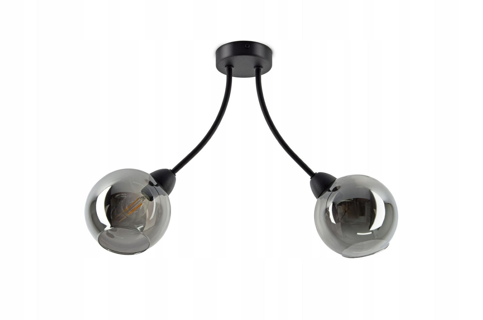 DECKENLEUCHTE Kogel - Transparent/Anthrazit, Glas/Metall (15/55/38cm) - kiki design