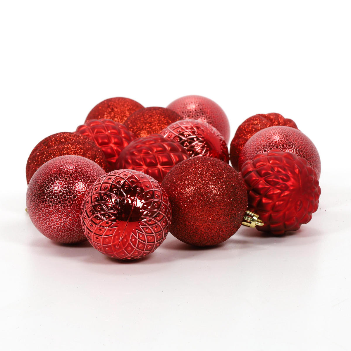 WEIHNACHTSKUGELN 6 cm 35 Stk. - Rot, Kunststoff (16/36/16cm) - Home Styling Collection