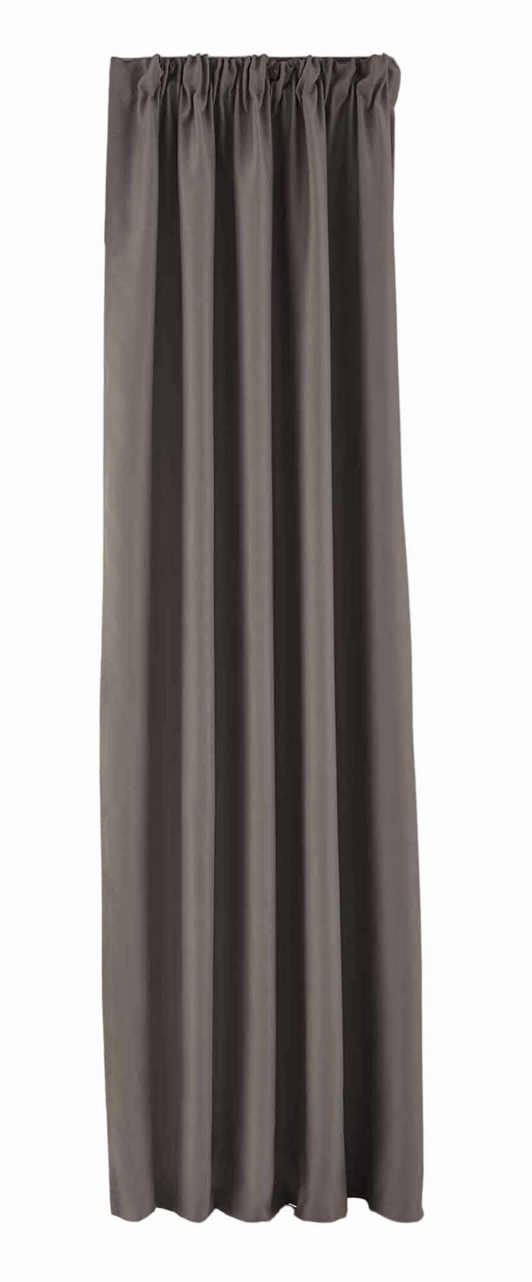 VORHANG »NewYork« HxB 225x140 cm Taupe - Taupe, Textil (140/225cm) - Gardinenbox