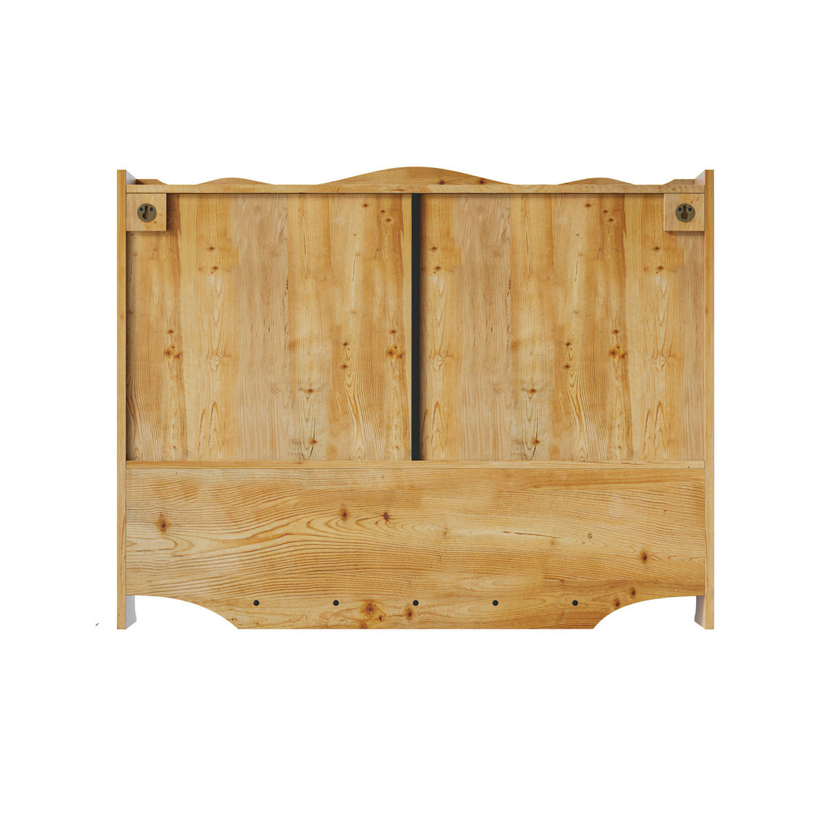 KÜCHENOBERSCHRANK 100/20/80 cm aus Massivholz und Glas mit 4 Türen und Hakenleiste Natur - Naturfarben, Holz (100/80/20cm) - Modenvie