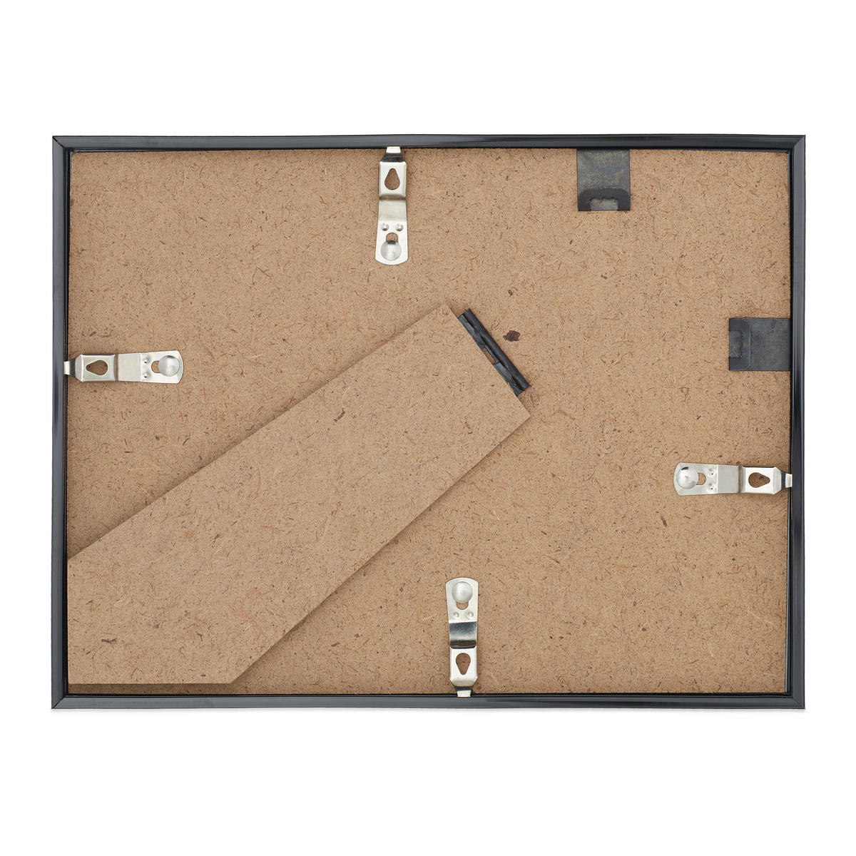 2XBILDERRAHMEN - Schwarz, Glas/Holzwerkstoff (16/21/2cm) - Relaxdays