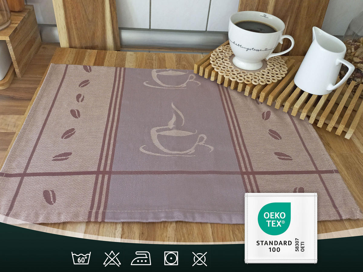 GESCHIRRTÜCHER, 5er-Set, 50x70 cm, 100% Baumwolle, Braun - Braun, Textil (50/70cm) - Zollner