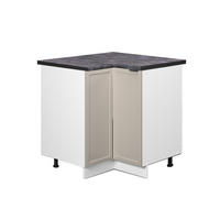 ECKUNTERSCHRANK Fame-Line GrauBeige 80.5 cm, AP Anthrazit - Weiß/Grau, Holzwerkstoff (80.5/82/60cm) - Vicco