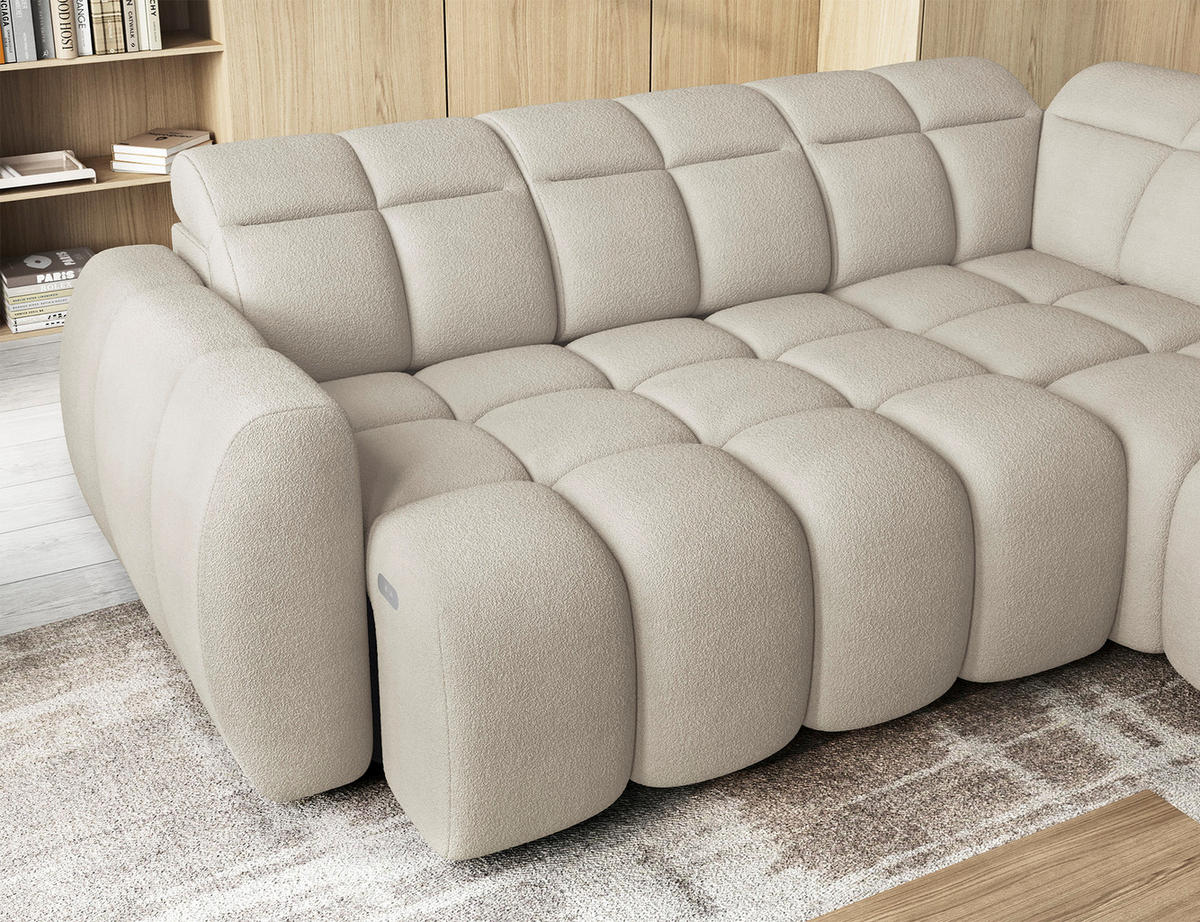 ECKSOFA Eagle R - Creme (Royal 18) - Creme, Holzwerkstoff (258/208cm) - Möblo
