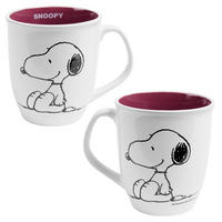 KAFFEEBECHER The Peanuts Snoopy Weiß/Rot 280 ml - Multicolor, Keramik (0.28L) - United Labels