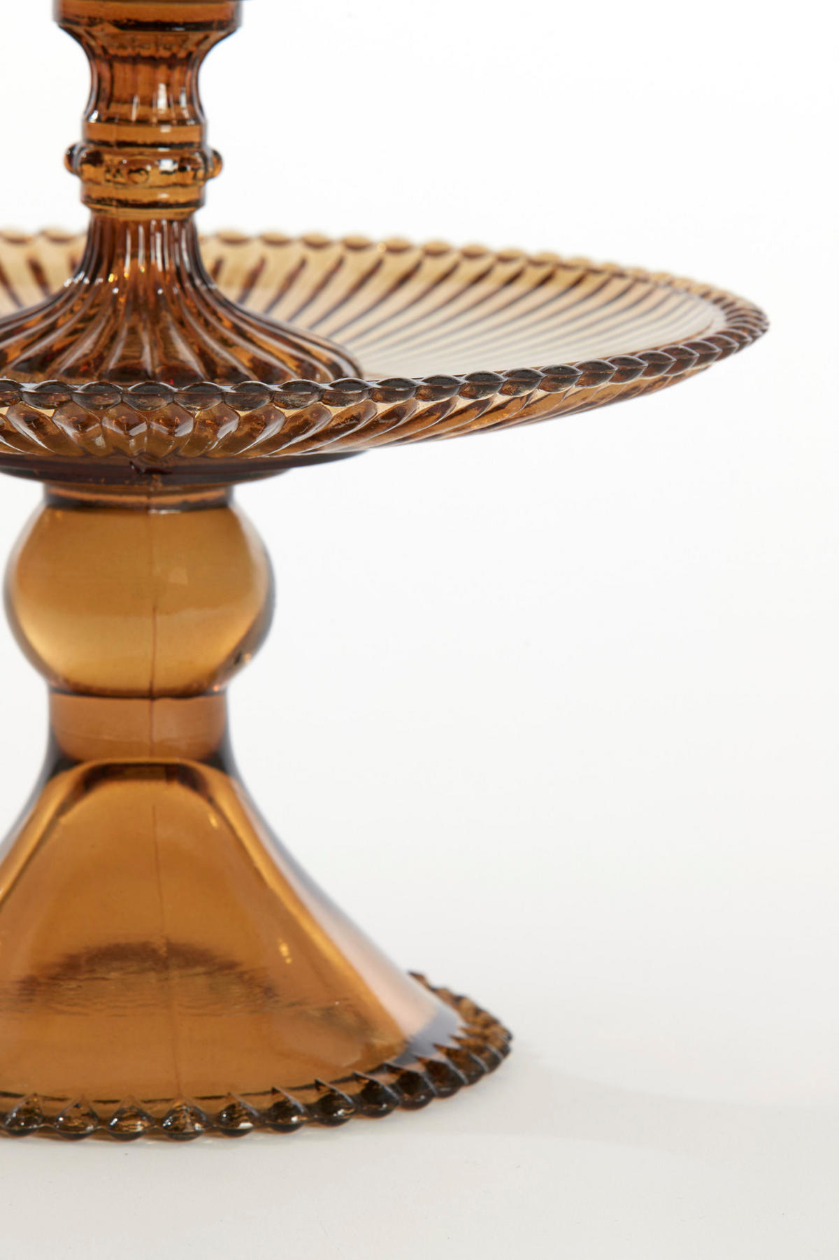 ETAGERE Buronda Brown Ø25/23 cm - Braun, Glas (25/23cm) - Light & Living