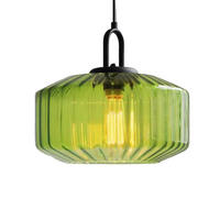 LED-HÄNGELEUCHTE Grün 4W 28/28/16-150 cm - Grün, Metall (28/28/16cm) - Authentics