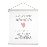 POSTER aus Stoff 40x50 cm Spruch Kinder - Weiß, Textil (40/50/2cm) - artissimo