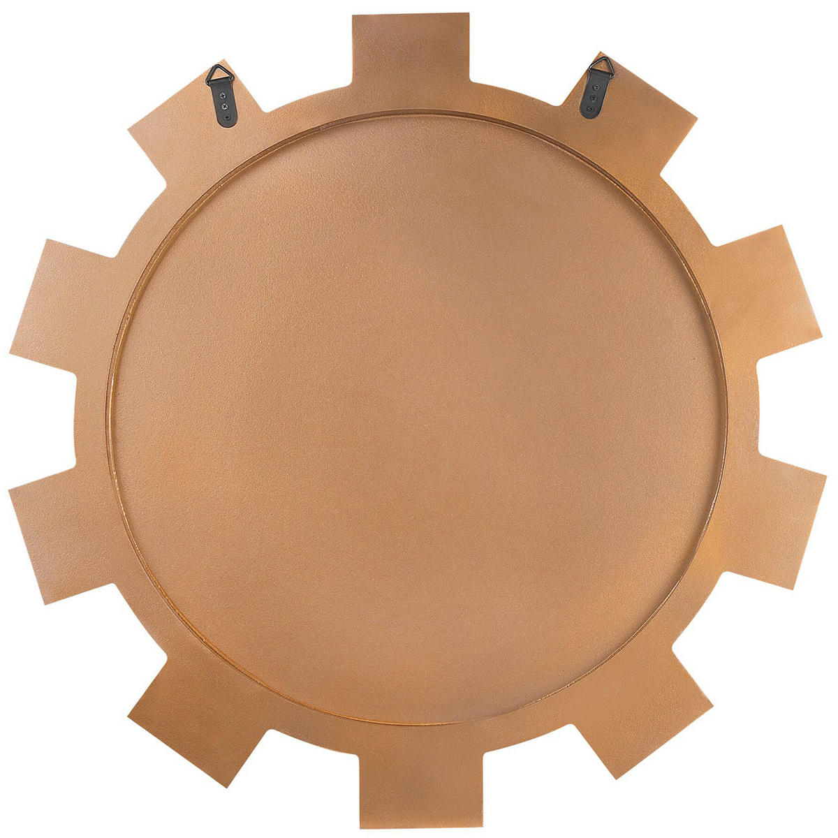 WANDSPIEGEL Sonnenform gold 80 cm Rozel - Goldfarben, Holzwerkstoff (80/80/3cm) - Beliani