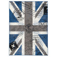 TEPPICH TRENDLINE UNION JACK - Blau/Grau, Textil (140/200cm) - Pergamon