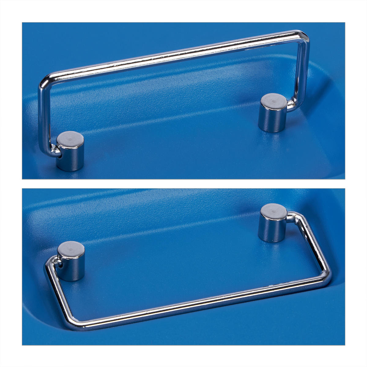 GELDKASSETTE Euro - Blau, Kunststoff/Metall (25/9/18cm) - Relaxdays