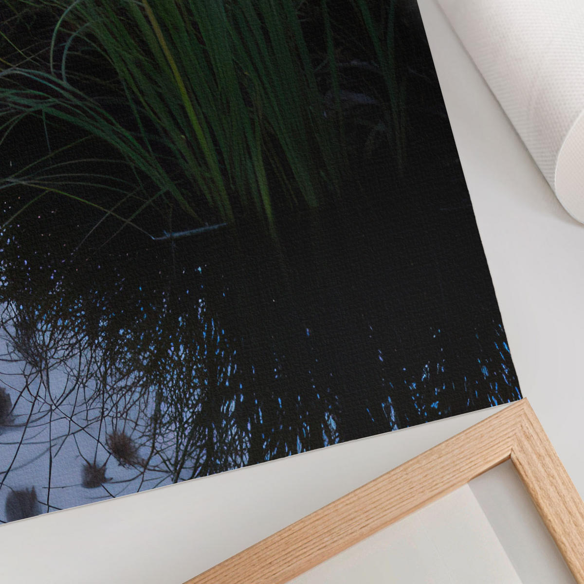 POSTER - 59x84 cm - And - See am Morgen - Grau, Textil (59/84/0.1cm) - TULUP