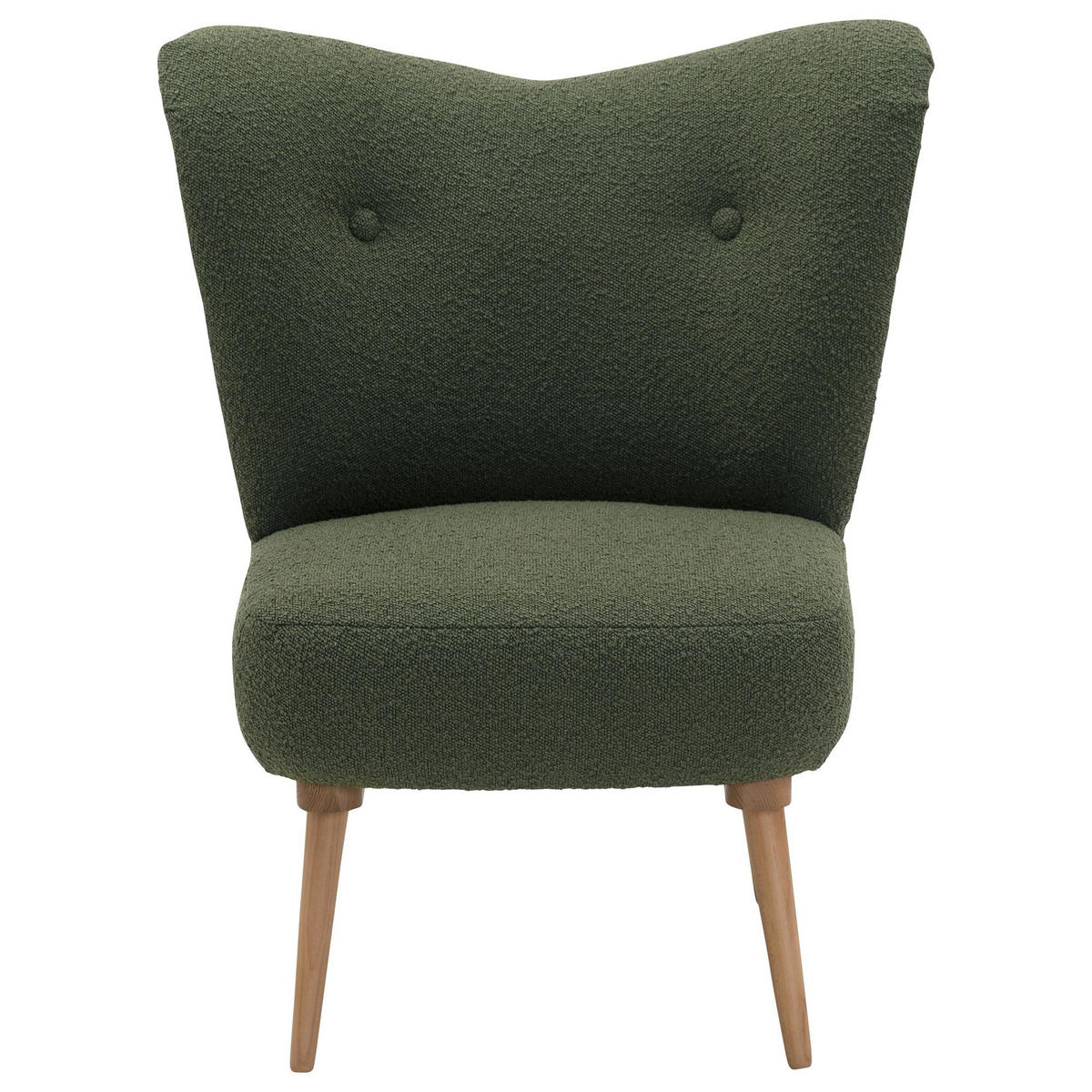 COCKTAILSESSEL Kayra Bouclé-Gewebe grün - Grün, Kunststoff (72/90/74cm) - 58aufmkessel