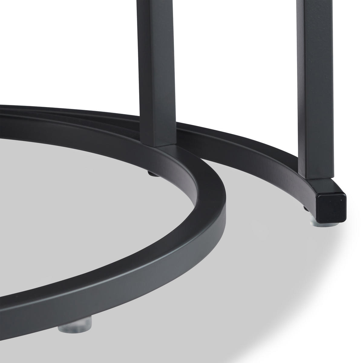 2xBEISTELLTISCH - Schwarz, Metall (50/50/50cm) - Relaxdays