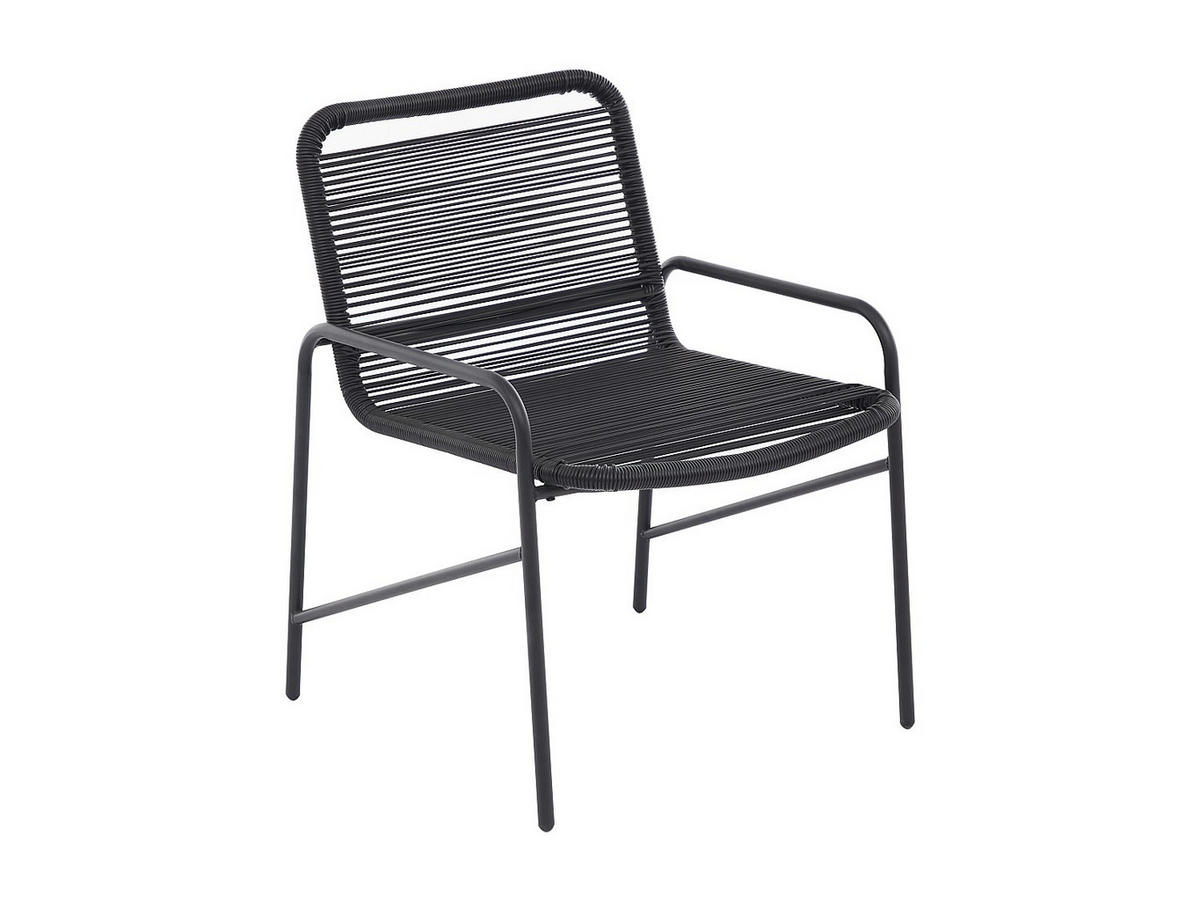 GARTENSITZGRUPPE im Set - 2 Personen - metall - schwarz Kanao - Schwarz, Metall - Vente-Unique