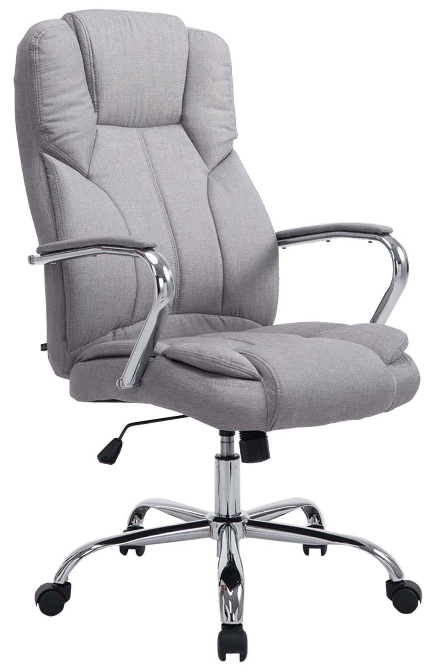 BÜROSTUHL Xavier Two, Stoffbezug Grau - Grau, Textil/Metall (62/125/70cm) - TPFLiving