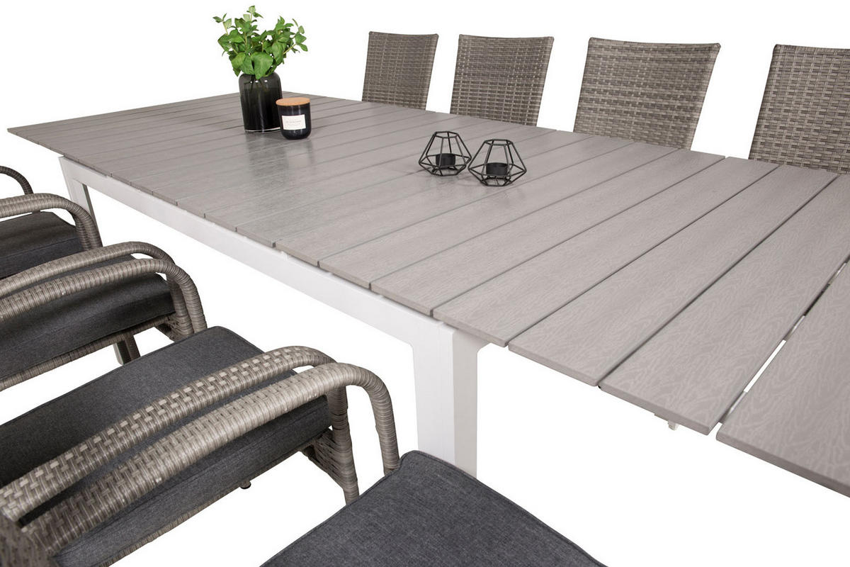 GARTENTISCHGRUPPE Grau - Grau, Holzwerkstoff - ebuy24