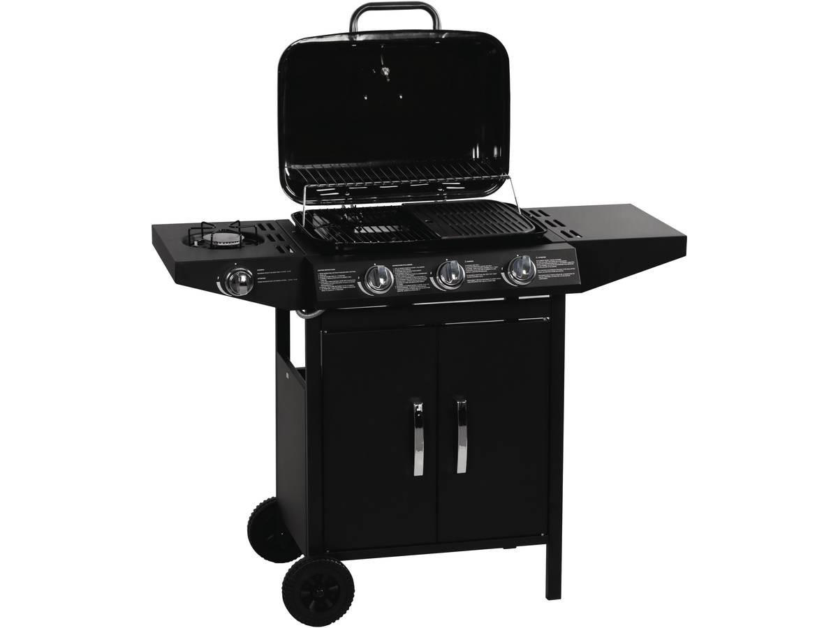 GASGRILL festa 4 Schwarz - Grau, Metall (54/94/109cm) - Habitat Garten