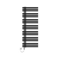ELEKTRICKÝ koupelnový radiátor Iron EM 600 x 1600 mm, černý, s topným tělesem 1200 W - černá, kov (60/160/3cm) - LuxeBath