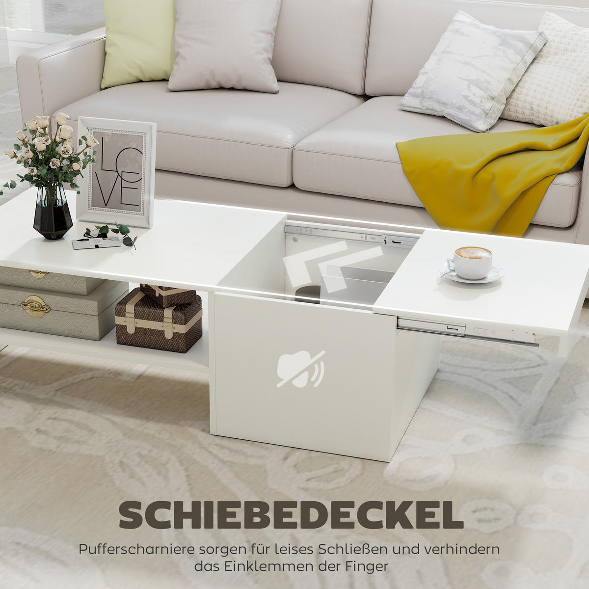 BEISTELLTISCH Weiß 1 Stück - Weiß, Kunststoff (110/52/36cm) - GiPP
