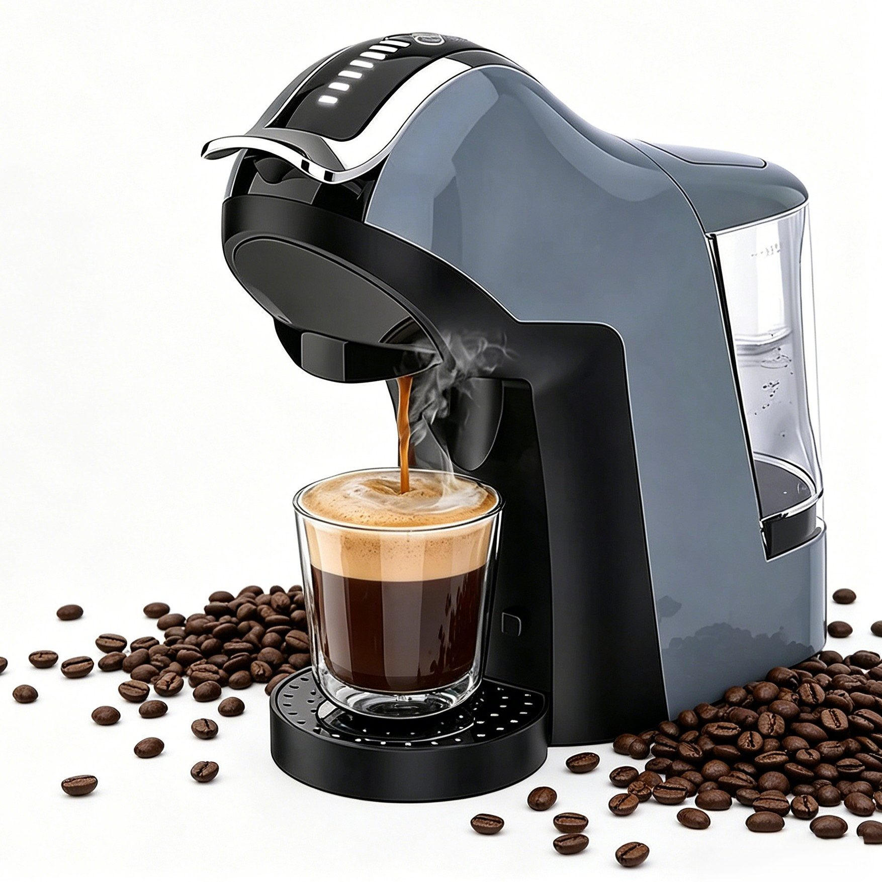 ESPRESSO-KAFFEEMASCHINE 4-in-1, 20 Bar, Edelstahlfilter PID-Temperatur - Grau, Metall (31.7/29/12.4cm) - BEXEVUE