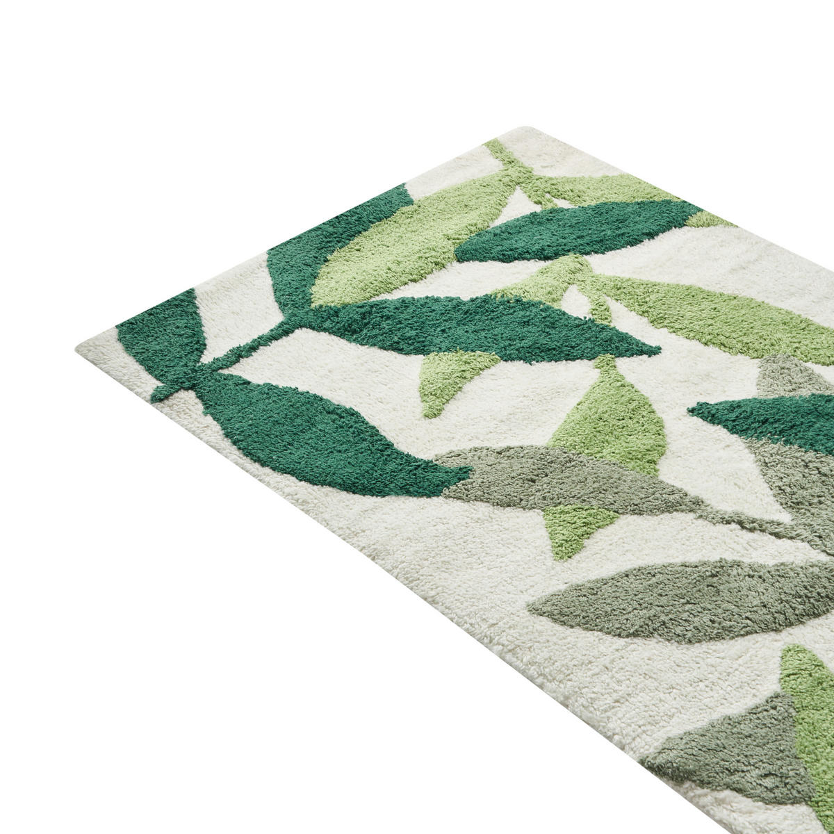 KOUPELNOVÁ PŘEDLOŽKA Zelená 60/90 cm Bavlna Asan - tmavě zelená/zelená barva, textil (60/90cm) - Beliani