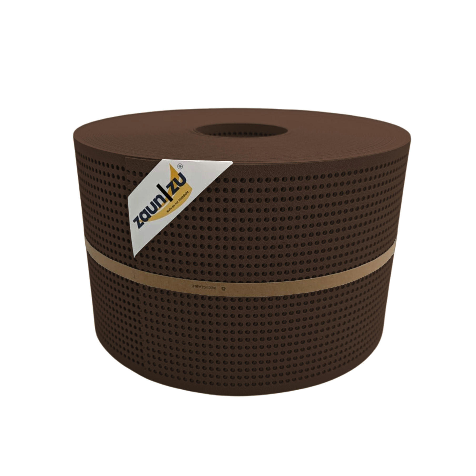 SICHTSCHUTZSTREIFEN PP Premium Gelocht 30 Prozent Streifen Braun 50m - Braun, Kunststoff (5000/19cm) - ZAUN|ZU