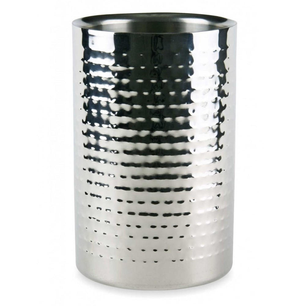 FLASCHENKÜHLER Silber 12/12/18 cm KH1504 - Silberfarben, Metall (22/18cm) - Kinghoff 