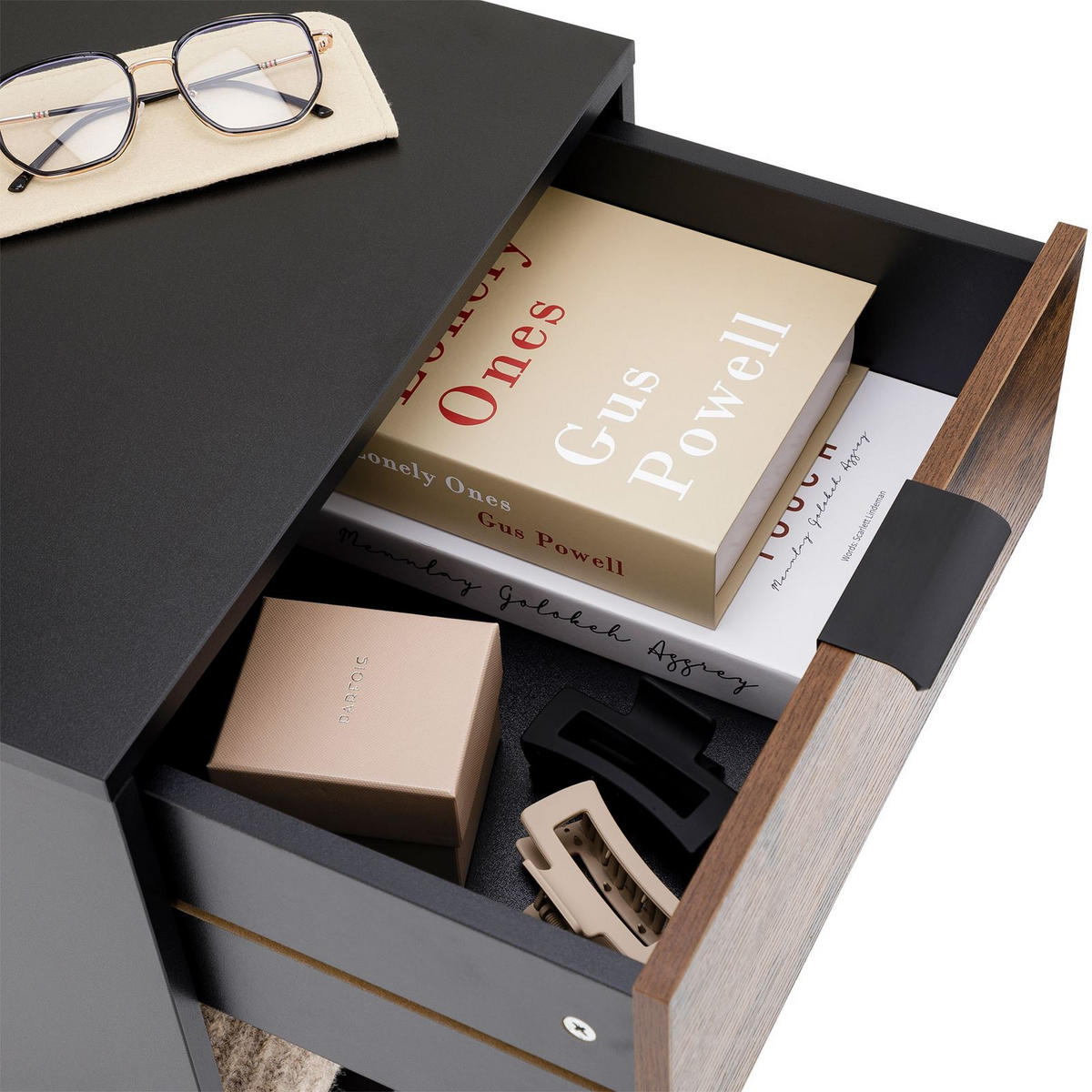 NACHTTISCH MALAM - Braun, Holzwerkstoff (40/61/40cm) - IDIMEX