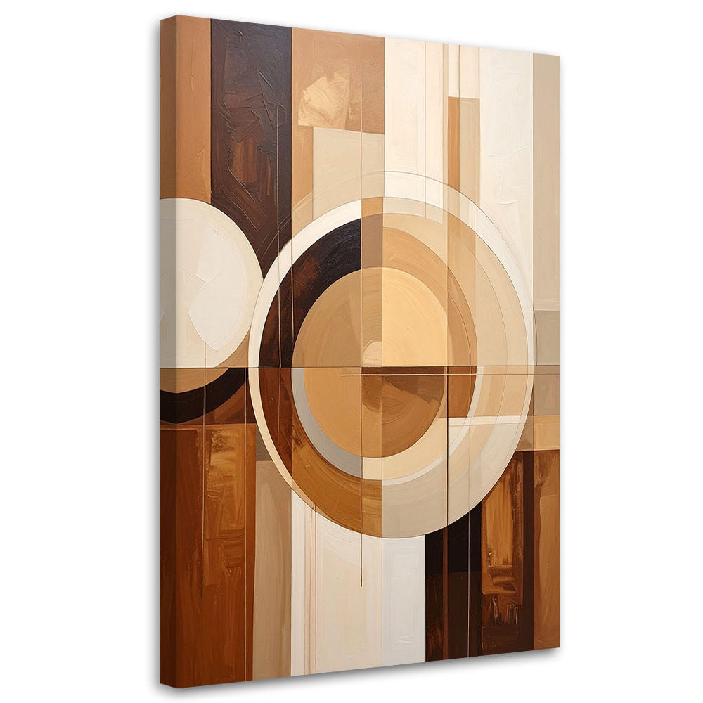 LEINWANDBILD 3D und geometrisch 80x120cm - Beige, Textil (80/120cm) - Feeby