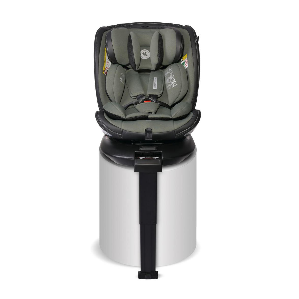 KINDERSITZ Estate i-Size grün (40-150cm) Isofix, Stützbein, Sitz 360° drehbar - Grün, Kunststoff (47/62/52cm) - Lorelli