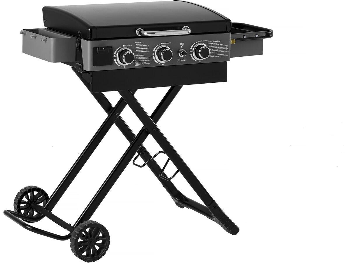 PLANCHA firo Schwarz - Grau, Metall (61/92/109cm) - Habitat Garten