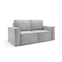 SOFA Orto Hellgrau, Zweisitzer Polstersofa - Hellgrau, Holzwerkstoff/Textil (178/93/82cm) - Bettso